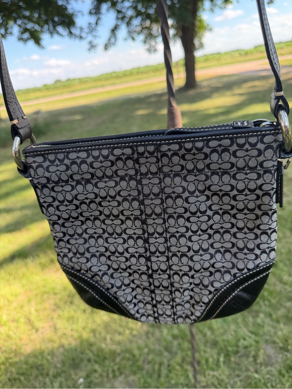 Coach Y2K Soho Swingpack Crossbody in Signature Jacquard w/ Matching Coin Purse - Picture 3 of 8
